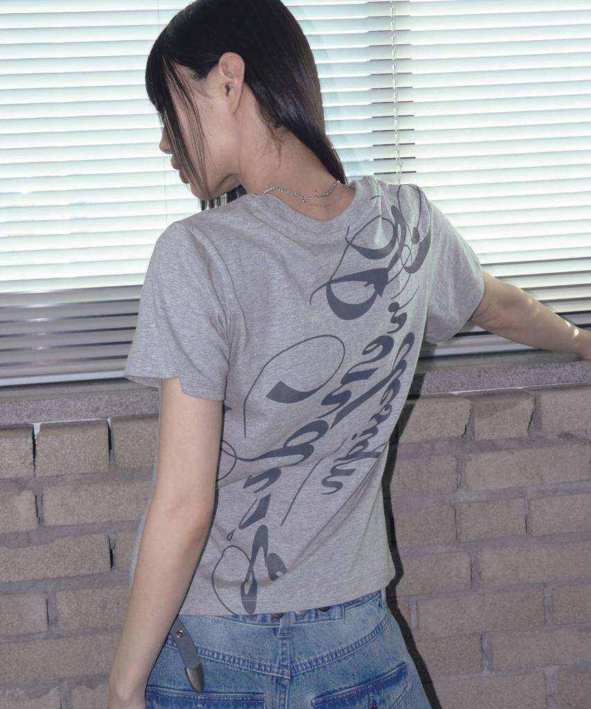PRENDA Meadow Semi Crop Tee Gray