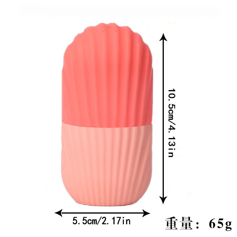2-in-1 Silicone Ice Roller Mold & Stainless Steel Gua Sha Set, Facial Depuffing & Massage Kit with Storage Bag