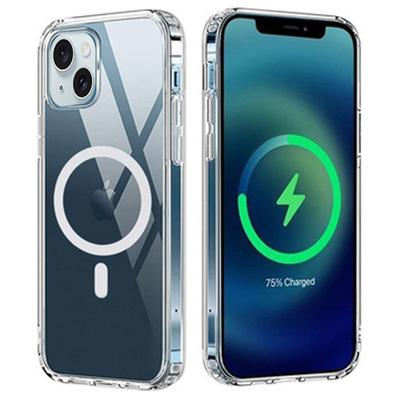 Для iPhone 15 Защита для мобильного телефона Прозрачный чехол из ТПУ Совместимый с MagSafe Задняя крышка