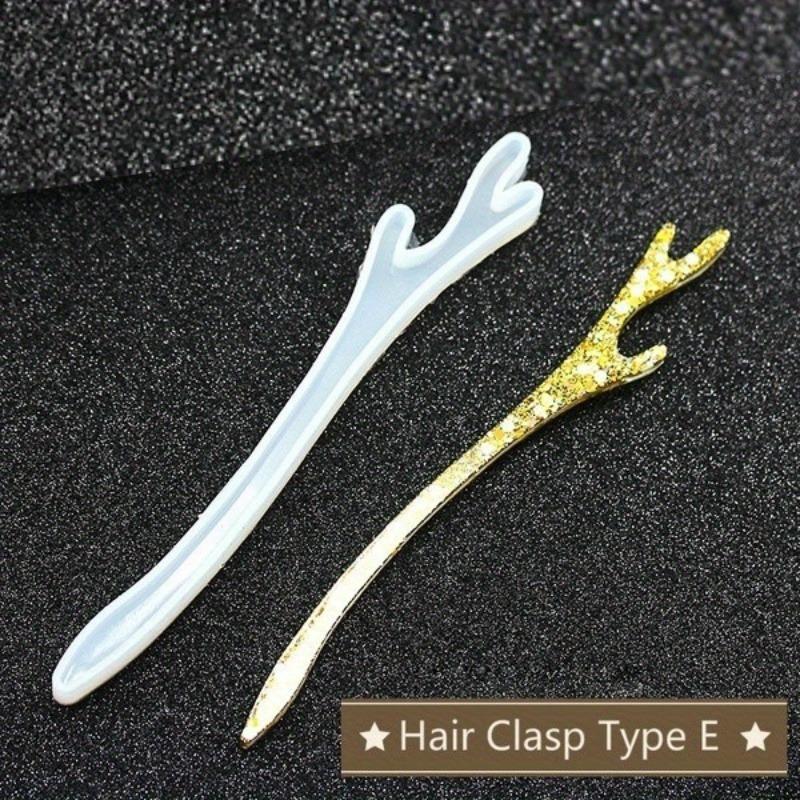 Transparent Hairpin Silicone Special Mould for Resin DIY Hair Jewelry Making Mold Epoxy Resin Molds (Molds Only)