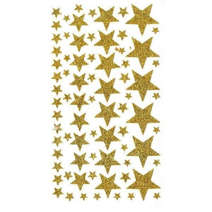 300 Gold Glitter Star Stickers