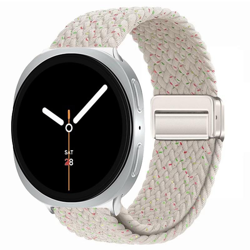 Магнитный нейлоновый плетеный ремешок Solo Loop, подходящий для Samsung Galaxy Watch 8 40 мм/44 мм, ремешок для Galaxy Watch 8 Classic 46 мм Correa