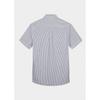 TRIES Men's Striped Embroidered Casual Short Sleeve Shirt