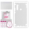 apgo Protective Skin Sticker for the Back+sides Compatible with Xiaomi Redmi Note 8T, Full Wrap Film, Foil, Vinyl - Pattern Transparent Carbon