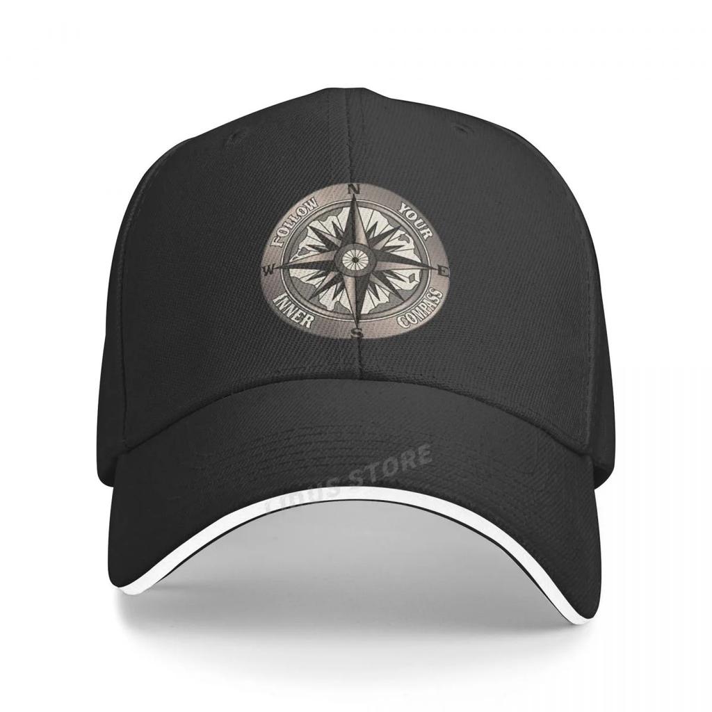 Бейсболка с принтом Follow Your Inner Compass, модная летняя кепка для мужчин и женщин, регулируемая кепка Snapback для папы