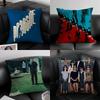 Sharp And Dark Style Of PParasite Movie Cushion Cover Pillow Case Antidustmite Invisible zipper silky plush cushion