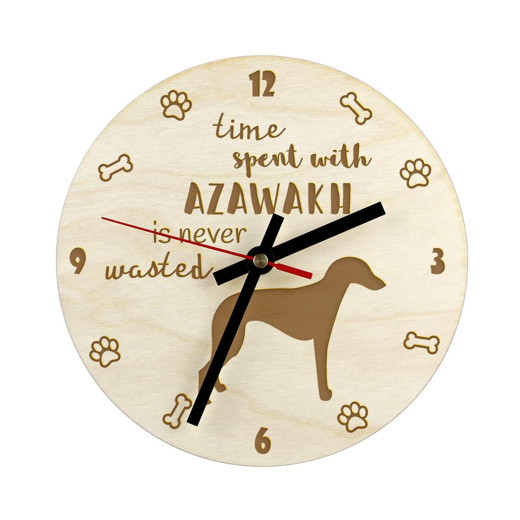 Azawakh, Tuareg Sloughi - clock with dog, wooden clock with engraving, personalised clock by Art-Dog