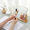 Rotatable Makeup Mirror with Wooden Stand Desktop Makeup Mirror,Lovely Cosmetic Mirror Vanity Mirror for Womens Girls