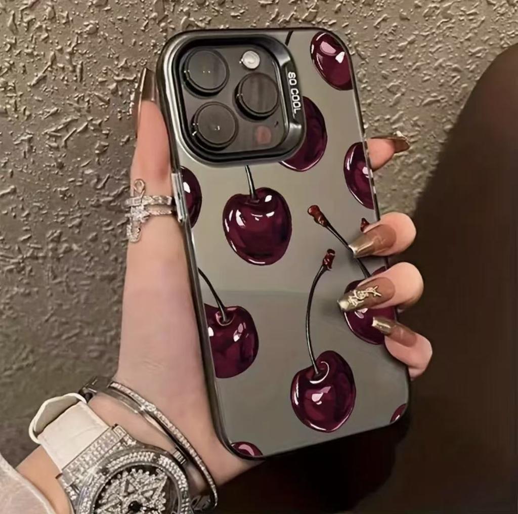 Новый масляный вишневый подходит для чехла мобильного телефона iphone17 Apple 16promax/15 противоударный 14pro13 Европа и Америка