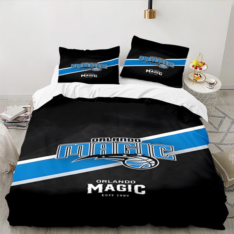 basketball Orlando Logo Bedding Set 3pcs, High Quality Bedding Set Including 1pc Duvet Cover And 2pcs Pillowcases for Bedroom, Dormitory Gift