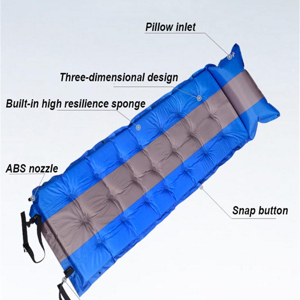 Автомобильная дорожная кровать Кемпинг Надувной влагозащитный коврик Подушка Сверхлегкий портативный надувной матрас Уличный коврик Автоматический