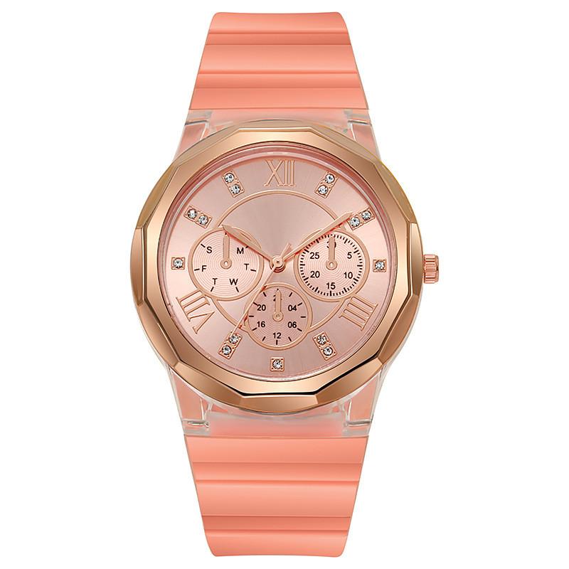 Student Style Silicone Watch For Women Ladies Casual Quartz With Sapphire Glass Dial