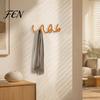 Heavy Duty Metal Hooks Decorative Wave Wall Hook, Nordic Style Iron Art Three Shape Mounted Storage Rack for Entryway And Living Room