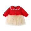 Baby Clothes Bodysuit with Skirt One Piece Tulle Long Sleeve Girls Spring Autumn Clothes Baby Front Button Present Gift Kindergarten Clothes Birthday