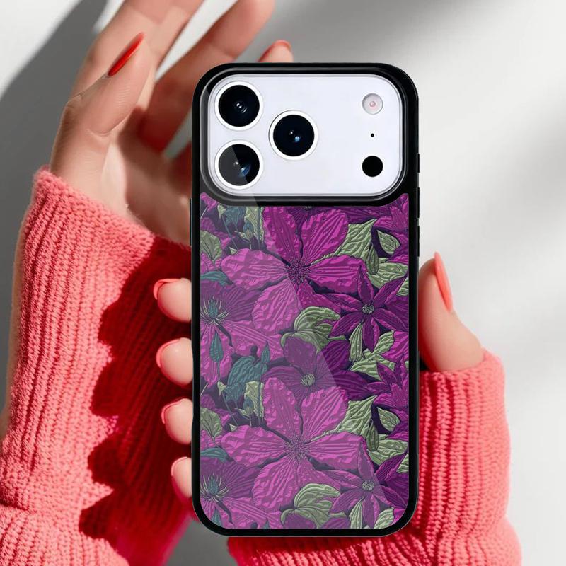 Чехол для телефона с цветочным рельефом для iPhone 17 16 15 14 13 Pro Max Задняя крышка для 12 11 Pro Coque