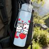 1PC Three White Cat Love Letter 750ml Color Plastic Sports Water Bottle Leakproof Flip Straw Lid Suitable for Sports Office Home Use
