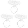 Lurrose 3pcs Angel Headbands White Halo Headbands Halloween Angel Costume Halo Hair Band Hair Hoops for Halloween Christmas Carnival Costume