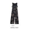 Araltay Autumn New Women's Clothing Fashion Style Fashion All-Match Flower Embroider Jumpsuit 8413717