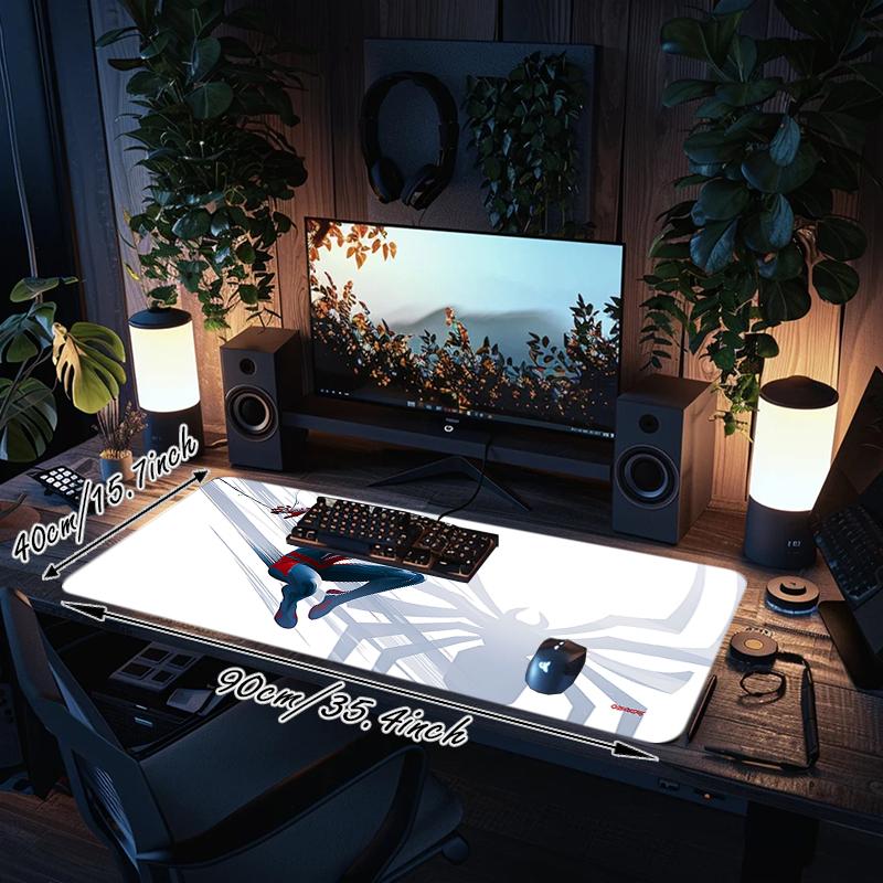 1Pc Spiderman Action Gaming Mouse Pad Keyboard Desk Mat Non-slip Rubber Lock Edge Waterproof Computer Mousepad for Office Home Decor S1382