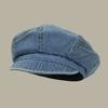 Women's Denim Newsboy Cap Visor Beret Hat with Short Brim Sun Protection Cabbie Cap for Spring Summer Travel Outdoors