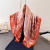 Plant Style Printing Simulation Silk Scarf Square Scarf High-End Shawl Versatile Neck Small Square Scarf Headscarf