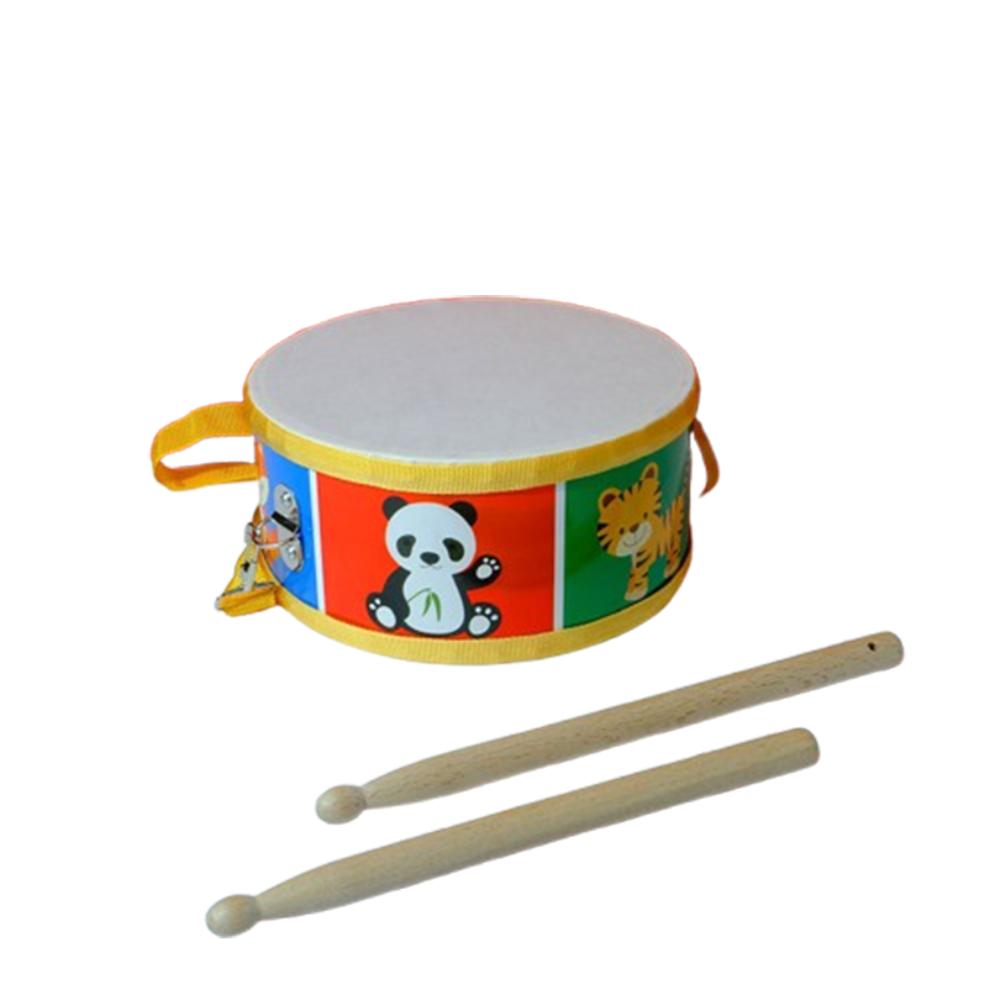 Montessori Instrument Hand Drum Toys Double Sided Wood Kids Drum Toys  Children Preschool