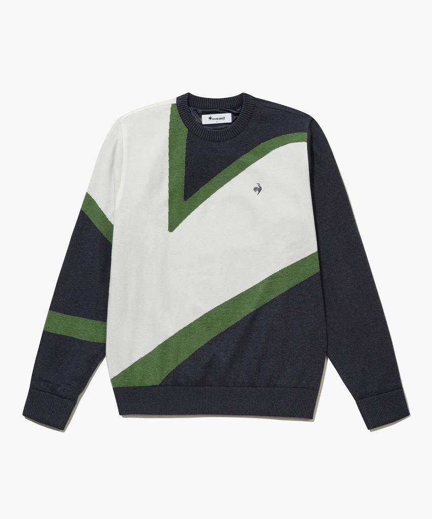 LECOQ GOLF Men'S Windproof Graphic Round Sweater _Chcl Gq421Mkpo1