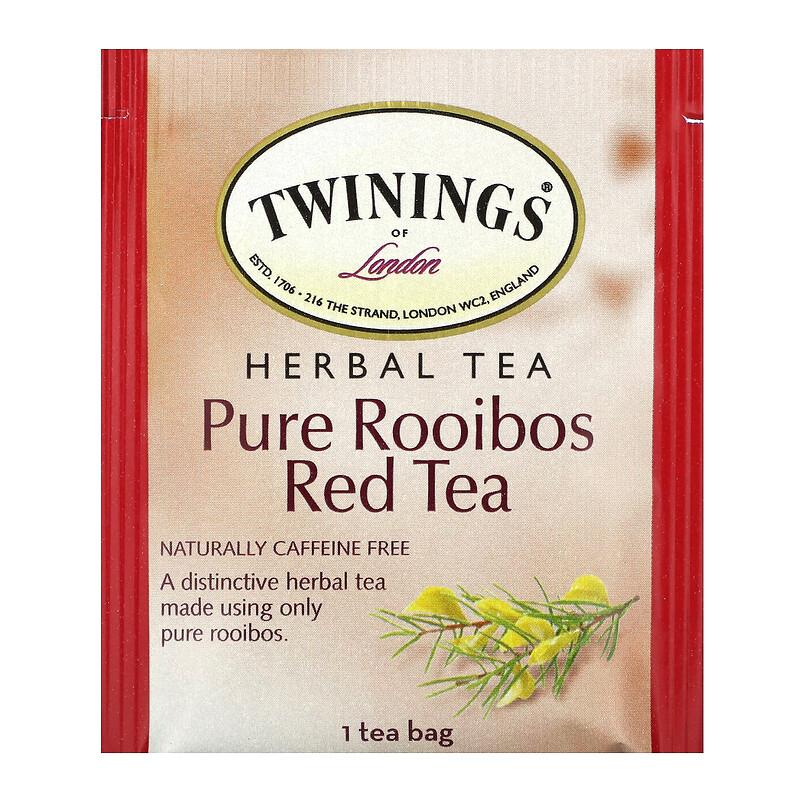 Pure Herbal Tea, Pure Rooibos Red Tea, Caffeine Free, 20 Tea Bags, 1.41 oz (40 g)