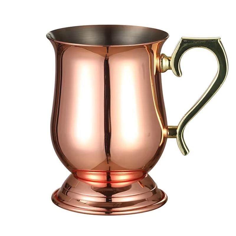 Чеканный Нержавеющая сталь с медным покрытием Кружка для Moscow Mule Кружка-барабан для пива Кофейная кружка Стакан для воды Посуда для напитков