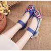 Chinese Embroidered Hibiscus Flowers Cloth Shoes Women's Shoes and Linen Tendon Soles