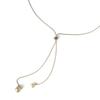 [MELODY] [Melody Accessories] Изготовлено в Японии, регулируемый на скользящем узле колье-лариат с дизайном в виде вишни (Серебряный цвет)