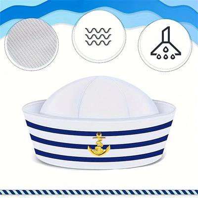 Шляпа моряка, капитанская морская шляпа и шарф, комплект, костюм унисекс, реквизит для фотосессии на Марди Гра, забавные принадлежности для косплея, аксессуары для выступлений на сцене