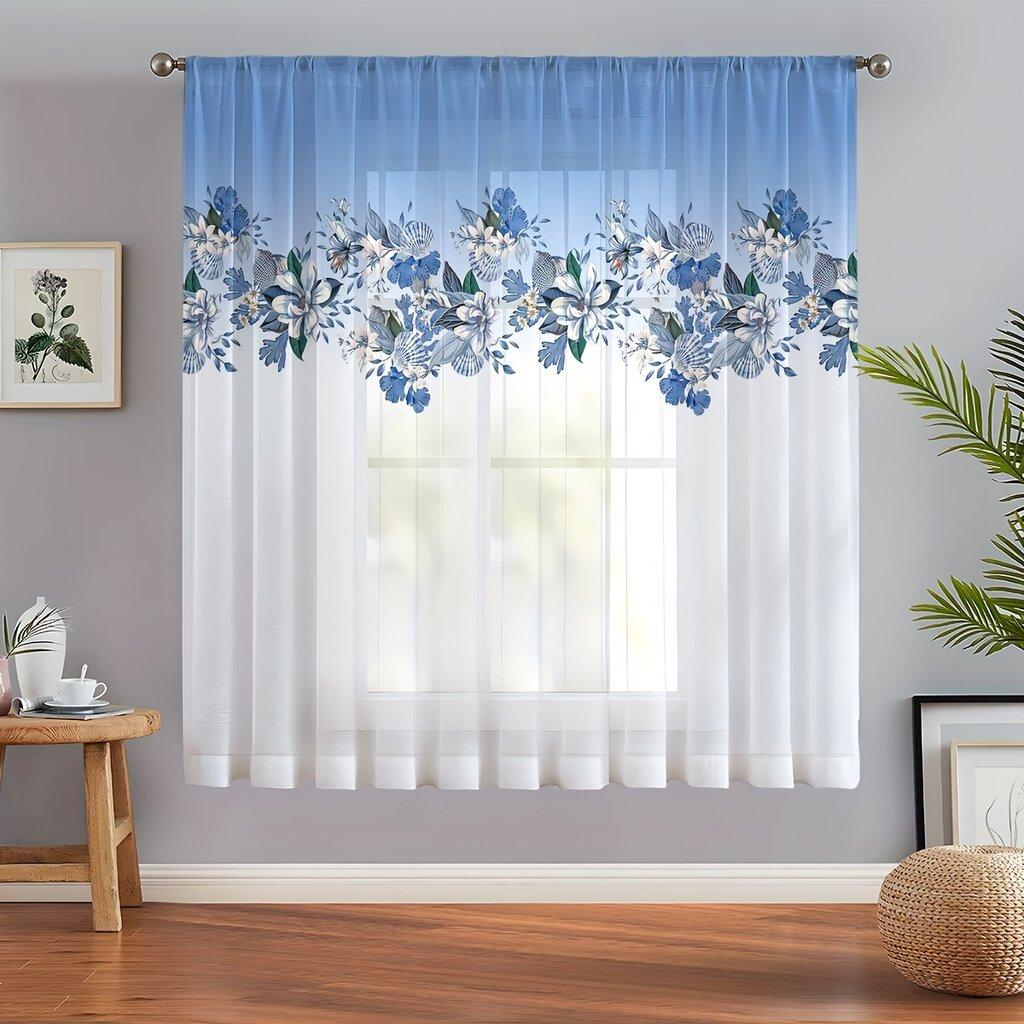 1 штука градиентной орхидейной шторы: подходит для спальни/гостиной романтический стиль гардина из органзы на штангу