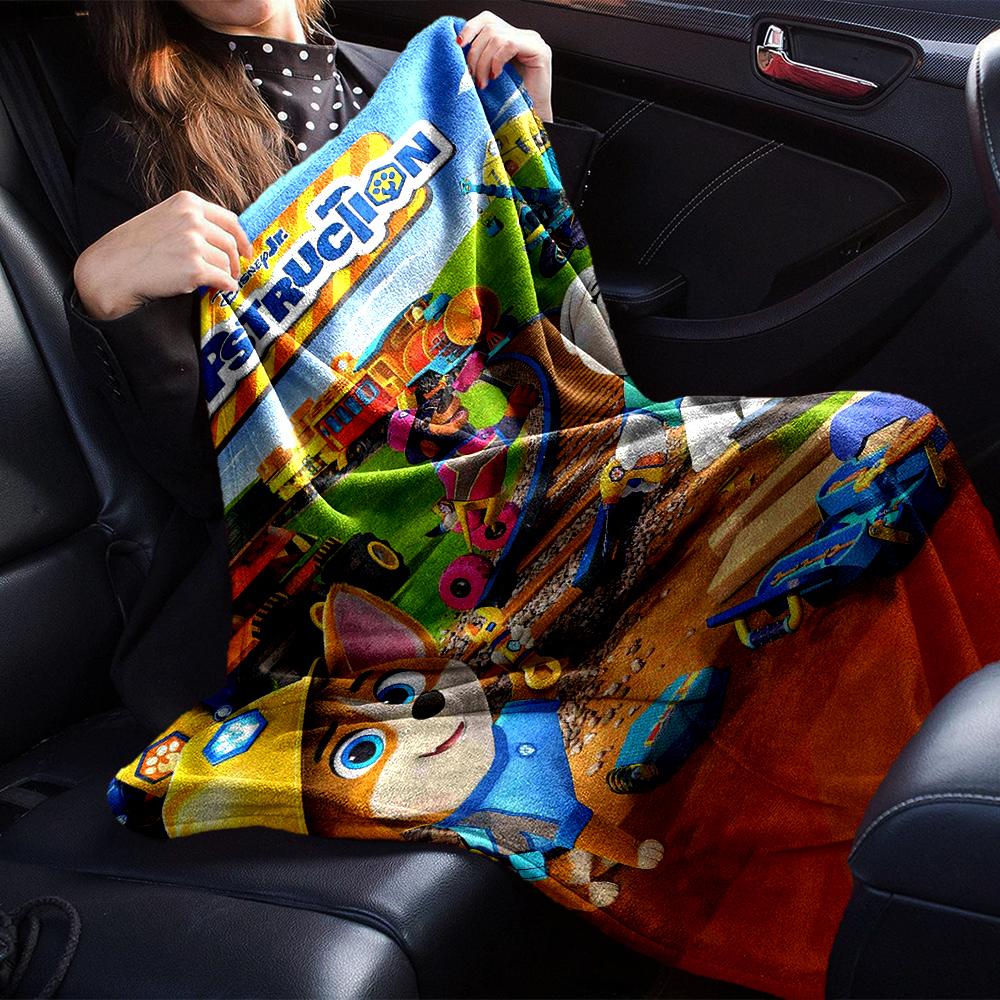 Pupstruction Theme Printed Blanket - Perfect for Couch, Bed, Travel & Outdoor Use | Machine Washable, Cozy & Durable.