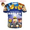 Летняя детская футболка с мультяшным принтом Roblox Игры Одежда для мальчиков Девочек Аниме Топы