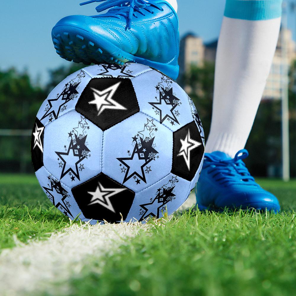 1PC Starry Night Sky Star Symbol Soccer Ball Size 5 Football Machine Sewn Indoor/Outdoor Universal Football Gift W75