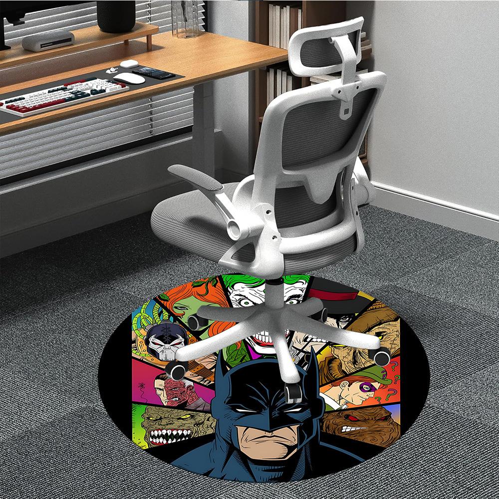 1pc Batman Office Round Area Rug, Under Office Chairs Bedroom Living Room Home Decor, Room Deco, Available in Various Sizes064