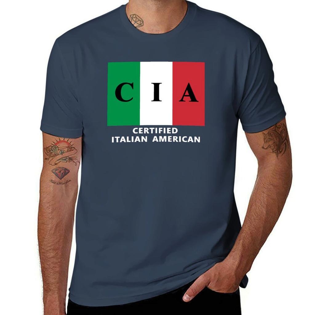 Italy Cia Certified Italian American Tshirt Minimalist Plain Crew Neck Tshirt