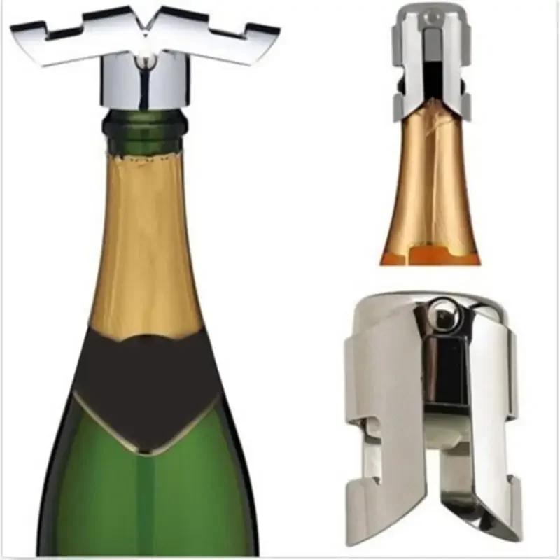 Household Convenience Small Tools Professional Stainless Steel Champagne Sparkling Wine Bottle Sealer Stopper Accessories