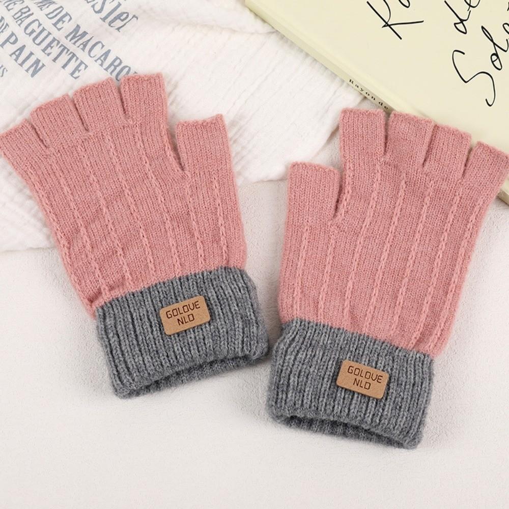 Anti-Freeze Knitted Fingerless Gloves Warm Half Finger Gloves New Touchscreen Mittens Women Men