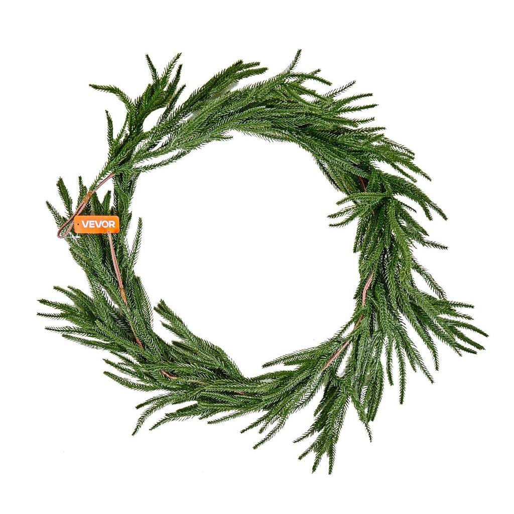 Christmas Garland, 1524 mm Realistic Norfolk Pine Garland, Evergreen Real Touch Artificial Faux Greenery Garlands, for Holiday Indoor Outdoor Xmas