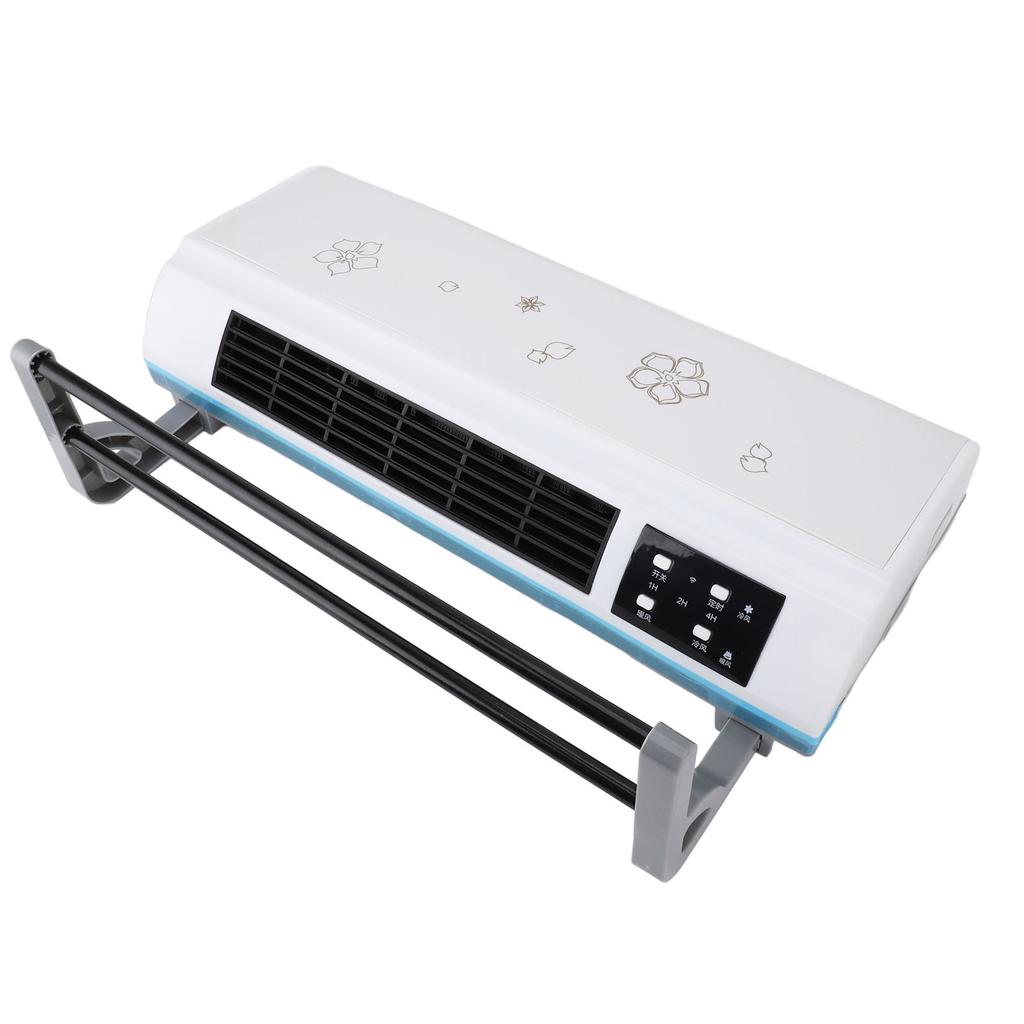 Electric Space Heater with Remote Wall Mounted Heater Fan Combo PTC Ceramic Heating Auto Thermostat