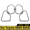 For Toyota RAV4 XA50 2019 2020 2021 2022 2023 2024 RAV 4 Hybrid Stainless Car Door Panel Sound Ring Frame Cover Trim Stickers