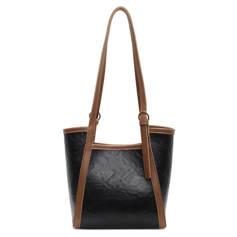 Большая вместительная женская сумка на одно плечо, универсальная, повседневная, простая, сумка для матери и ребенка, ретро, новая