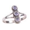 Natural Tanzanite Gemstone 925 Solid Sterling Silver Jewelry Ring Size 10 f3V33