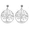 [N0656] - Silver 'Tree of Life' Silver Earrings - 25 Mm