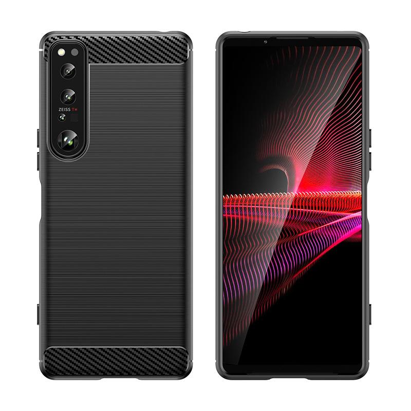 Применимо к чехлу для мобильного телефона Sony 1IV Xperia11IV защитный чехол 1 1-го поколения мягкий силикон текстура под проводку защита от падения всестороннее покрытие