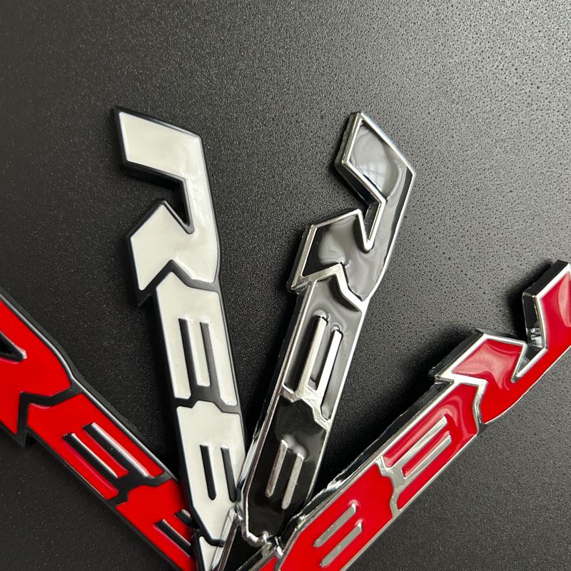 AAYL1 3D Metal Car Styling Body Side Rear Trunk Sticker REBEL Badge Emblem For RAM 1500 2500 Personalized replacement Accessories
