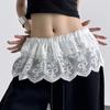 Y2K Джазовый танец Хип-шарф Удлинитель рубашки Кружевная марлевая юбка Пояс Рюши Край Поясная резинка Уличная одежда