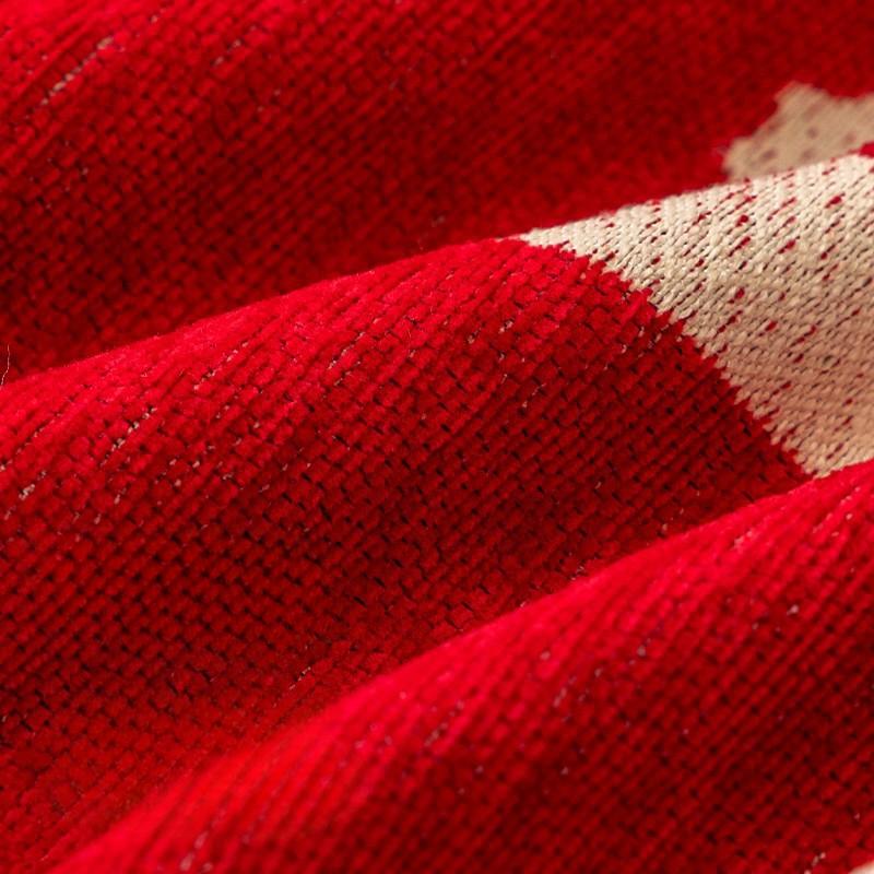 Чехол для дивана из красного шенилла на все времена года, цельный чехол для дивана с защитой от царапин от кошек, свадебный и праздничный чехол для дивана